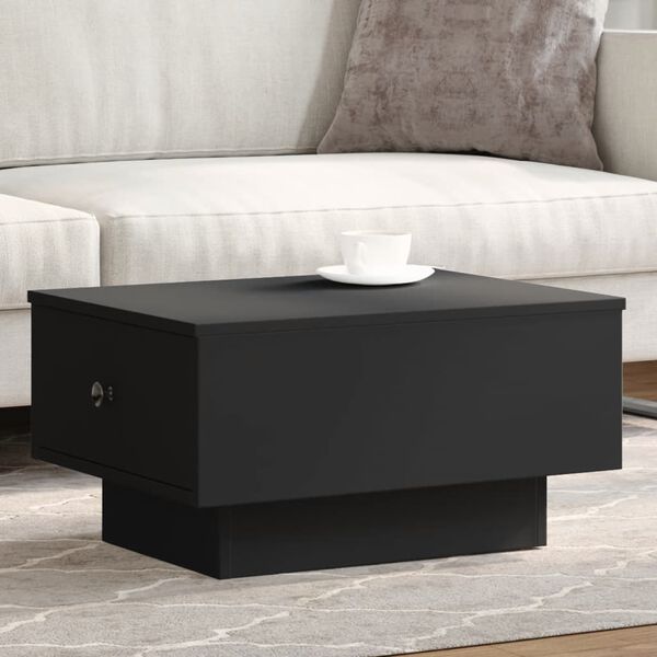 vidaXL Table basse noir 60x45x31 cm bois d'ing&eacute;nierie