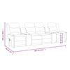 vidaXL Fauteuil de massage inclinable et porte-gobelets 4 places cr&egrave;me