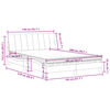 vidaXL Lit avec matelas Hanko gris clair 140x200 cm velours