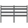 vidaXL T&ecirc;te de lit Gris 156x4x100 cm Bois massif de pin