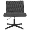 vidaXL Chaise pivotante de bureau Gris fonc&eacute; Tissu