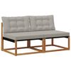 vidaXL 2 pc Sofa de milieu ext&eacute;rieur Bois d'Acacia Massif Naturel