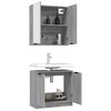 vidaXL Ensemble d'armoires de salle de bain 2 pcs sonoma gris