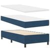 vidaXL Lit &agrave; ressorts avec matelas Bleu 80 x 200 cm tissu
