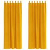 vidaXL Rideaux occultants 2 pcs Jaune moutarde 140 x 260 cm Velours