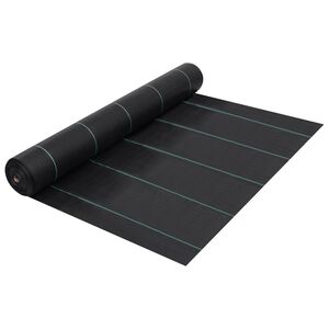 vidaXL Toile de paillage Noir 1x10 m PP