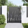 vidaXL Porte de Jardin Noir 85 x 155 cm Acier peint par poudre