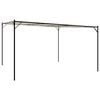 vidaXL Belv&eacute;d&egrave;re beige 4x4 m 180 g/m&sup2; tissu et acier