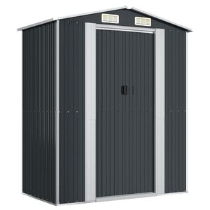 vidaXL Abri de jardin Anthracite 192x108x223 cm M&eacute;tal galvanis&eacute;