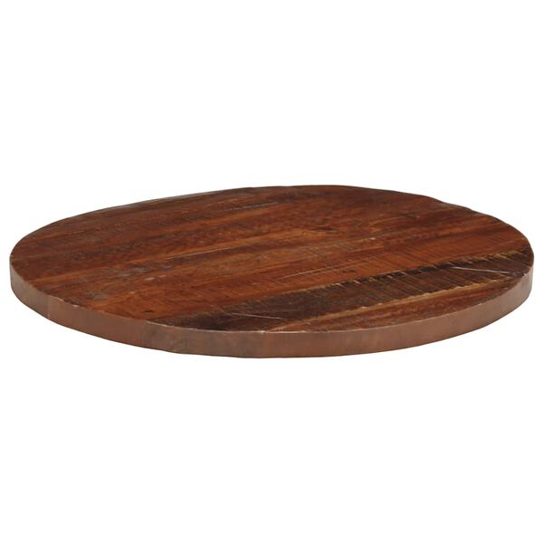 vidaXL Dessus de table Ø 70x2,5 cm rond bois massif de récupération