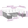 vidaXL Ensemble de canap&eacute; de jardin avec coussin 5 pcs Gris Polyrotin