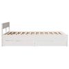 vidaXL Cadre de lit sans matelas blanc 140x190 cm bois de pin massif