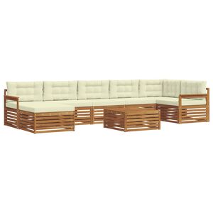 vidaXL Ensemble de canap&eacute;s d'ext&eacute;rieur 8 pcs Naturel et Cr&egrave;me