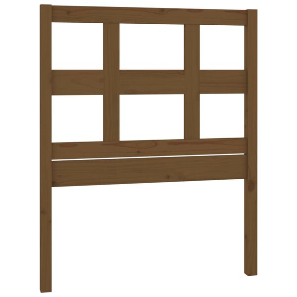 vidaXL T&ecirc;te de lit Marron miel 80,5x4x100 cm Bois massif de pin