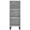 vidaXL Buffet haut Gris b&eacute;ton 34,5x34x180 cm Bois d'ing&eacute;nierie