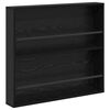 vidaXL &Eacute;tag&egrave;re &agrave; magazines avec &eacute;tag&egrave;re Ch&ecirc;ne noir 80 x 12 x 70 cm