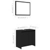vidaXL Ensemble de meubles de salle de bain 4 pcs Noir Agglom&eacute;r&eacute;