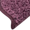 vidaXL Tapis d'escalier 30 pi&egrave;ces 56 x 17 x 3 cm Violet fonc&eacute; Demi-rond