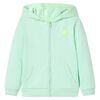 vidaXL Sweat-shirt &agrave; capuche et fermeture &eacute;clair pour enfants vert vif 92