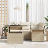 vidaXL Ensemble de canap&eacute; de jardin 5 pcs Beige Poly rotin