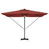 vidaXL Parasol Roma Rouge 286 x 284 x 270 cm Aluminium et polyester