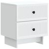 vidaXL Cabinet de chevet Blanc 43 x 34,5 x 47,5 cm Bois d'ing&eacute;nierie