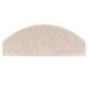 vidaXL Tapis d'escalier 10 pi&egrave;ces 65 x 24 x 4 cm Taupe Demi-rond Grand
