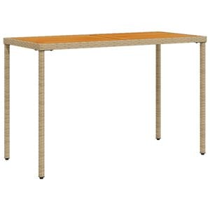 vidaXL Table de jardin avec dessus en bois d'acacia beige 115x54x74 cm