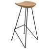 vidaXL Tabourets de bar lot de 2 bois de teck massif