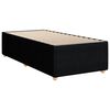 vidaXL Sommier &agrave; lattes de lit avec matelas Noir 90x190 cm Tissu