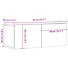 vidaXL Meubles TV muraux 2 pcs vieux bois 80x30x30 cm