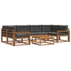 vidaXL Ensemble de canap&eacute;s d'ext&eacute;rieur 7 pc Naturel et Anthracite