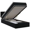 vidaXL Lit ottoman avec matelas Noir 90 x 200 cm Velours