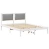 vidaXL Cadre de lit Gris clair 135 x 190 cm Pin massif