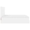 VidaXL Cadre de lit ottoman avec matelas blanc 160x200 cm similicuir