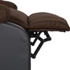 vidaXL Fauteuil de massage marron fonc&eacute; similicuir et tissu