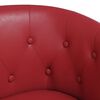 vidaXL Chaise cabriolet avec repose-pied rouge bordeaux similicuir