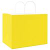 vidaXL Sacs en papier 50 pcs avec poign&eacute;es jaune 32x22x24 cm