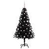vidaXL Sapin de No&euml;l avec 150 LED avec support Noir 150 cm PVC