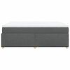vidaXL Sommier &agrave; lattes de lit avec matelas Gris fonc&eacute; 140x190cm Tissu