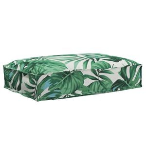 vidaXL Coussin Tissu Oxford Motif feuilles 60 x 40 x 8 cm