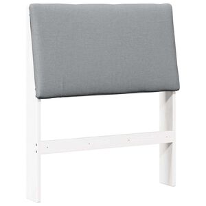 vidaXL T&ecirc;te de lit capitonn&eacute;e Gris clair 75 cm Pin massif