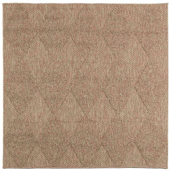 vidaXL Tapis de surface Carr&eacute; AGIRA Naturel 200 x 200 cm Polyester