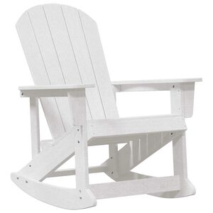 vidaXL Chaise Adirondack &agrave; bascule Blanc HDPE