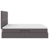 vidaXL Lit avec rangement et matelas avec matelas Gris 180 x 200 cm