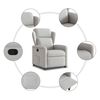 vidaXL Fauteuil inclinable gris nuage tissu