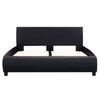 vidaXL Cadre de lit avec LED sans matelas noir 140x200 cm