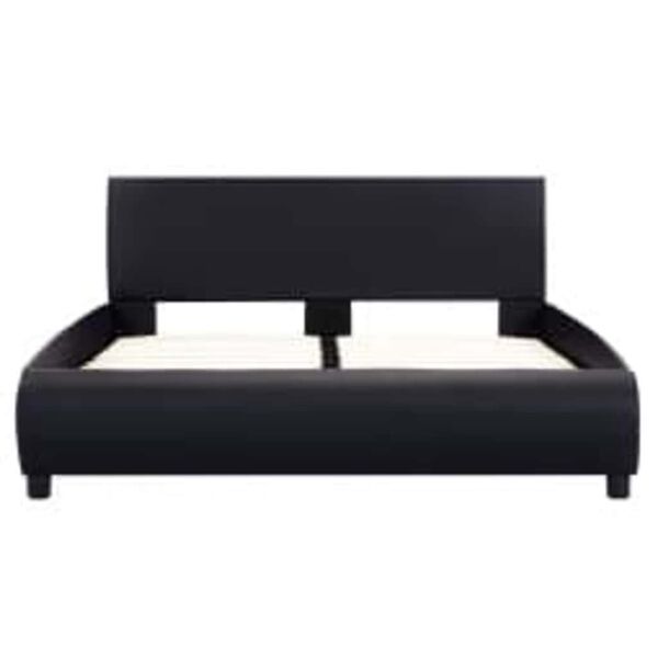 vidaXL Cadre de lit avec LED sans matelas noir 140x200 cm