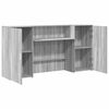 vidaXL Bureau de r&eacute;ception sonoma gris 200x50x103,5 cm bois ing&eacute;nierie