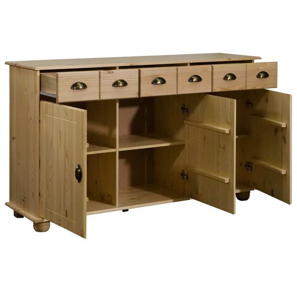 vidaXL Buffet 134x39x79,5 cm Bois de pin massif